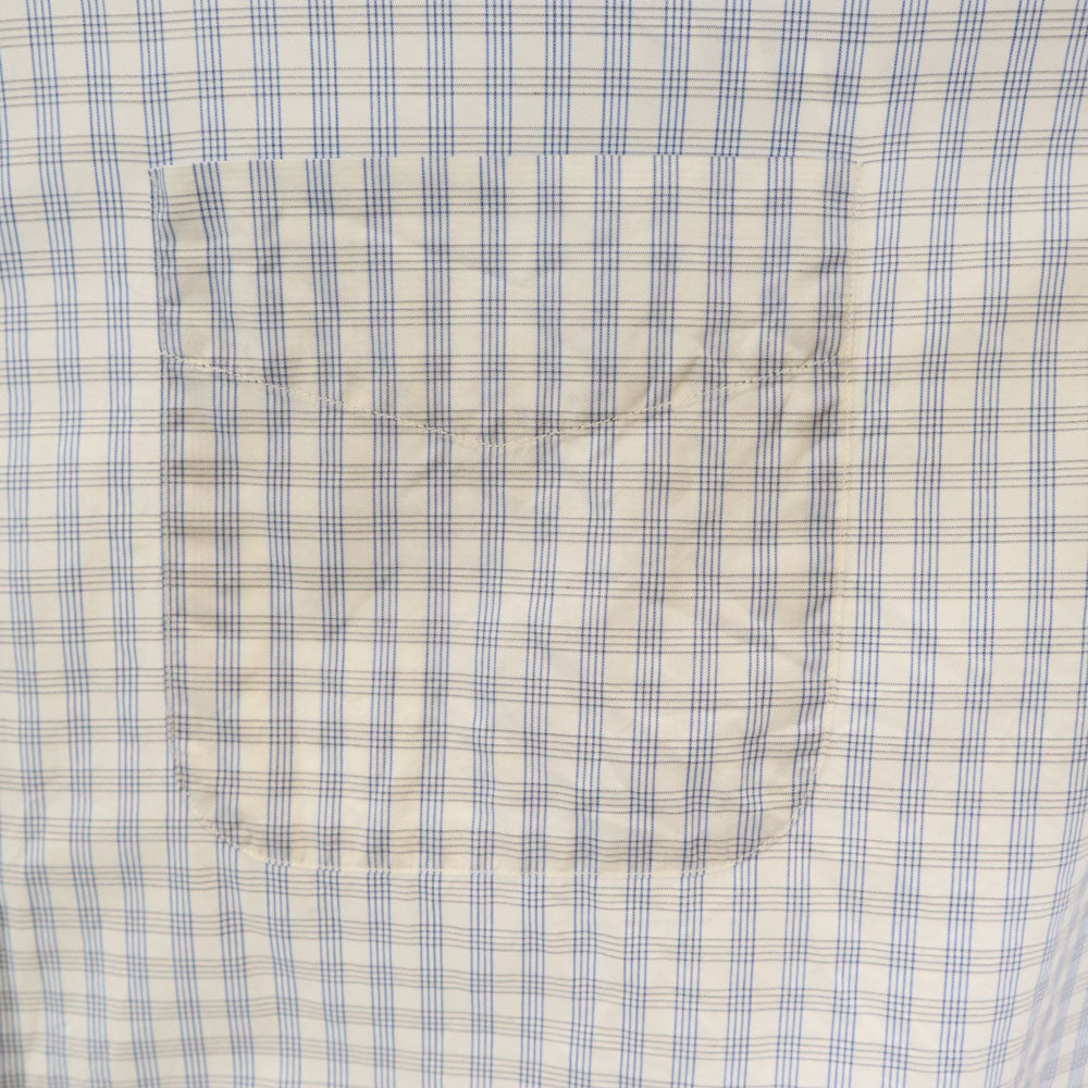 エルメス フランス製 チェック柄 長袖 ボタンダウンシャツ 42 ホワイト 他 HERMES メンズ