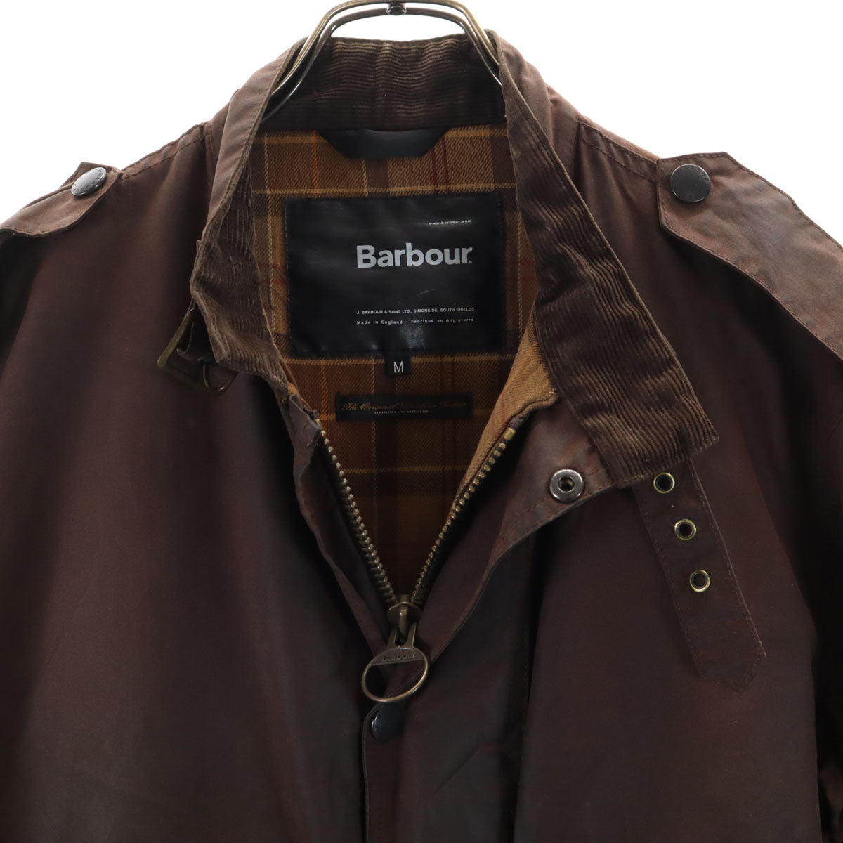 Barbour バブアー イングランド製 ワックスフライヤー ジャケット M ブラウン 中綿 A955 WAX FLYER JACKET メンズ
