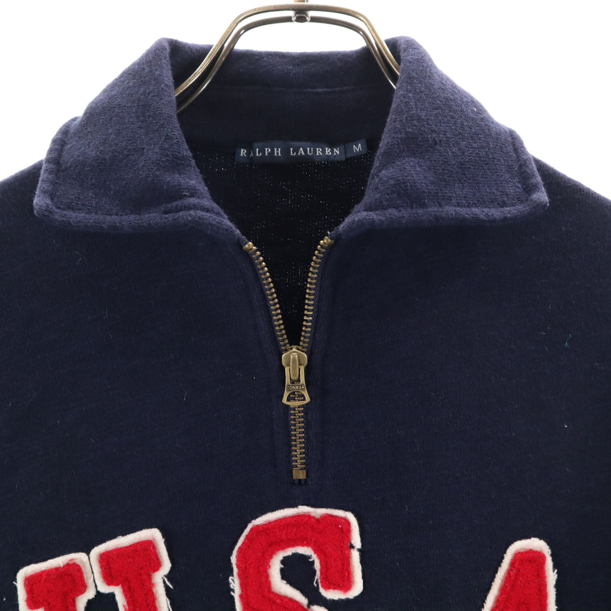 RALPH LAUREN ラルフローレン 長袖 ハーフジップ スウェット M ネイビー レディース