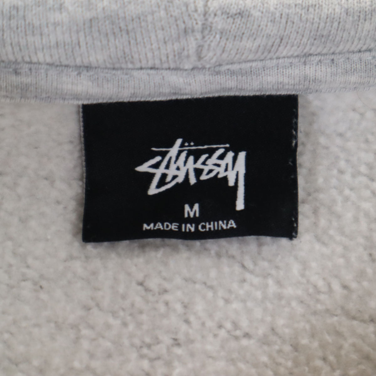 STUSSY ステューシー 長袖 スウェットパーカー M グレー 裏起毛 メンズ