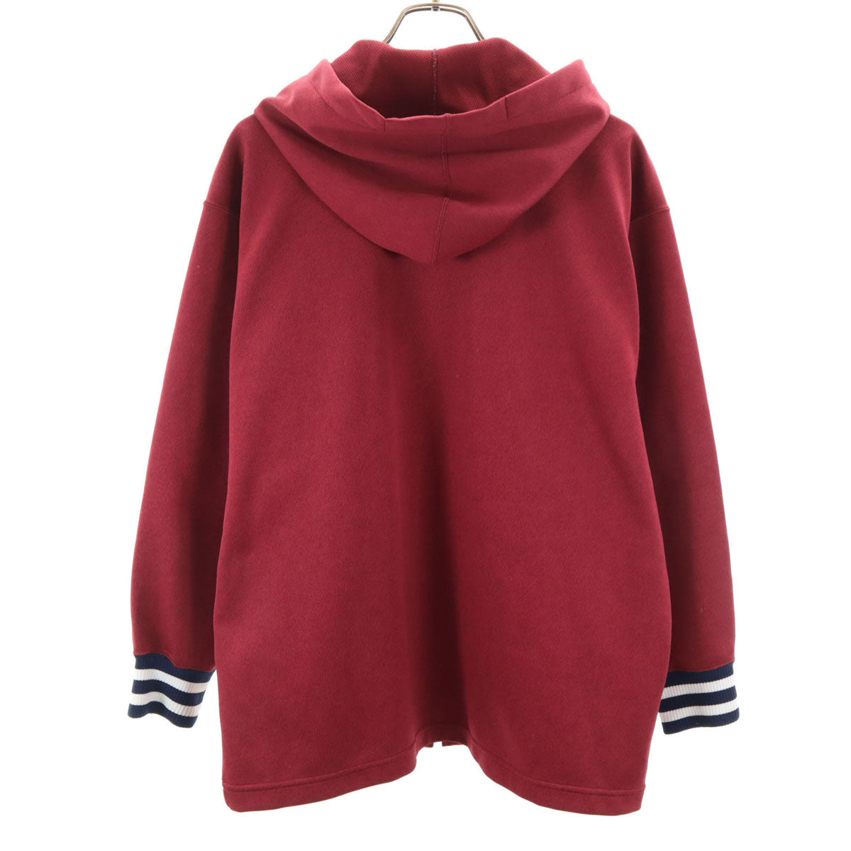 adidas アディダス 90s 日本製 オールド 長袖 ジップパーカー S-M ボルドー デサント メンズ