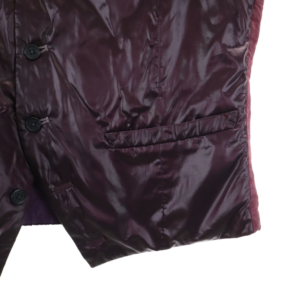 Paul Smith ポールスミス ジレ 中綿ベスト L 赤紫 メンズ