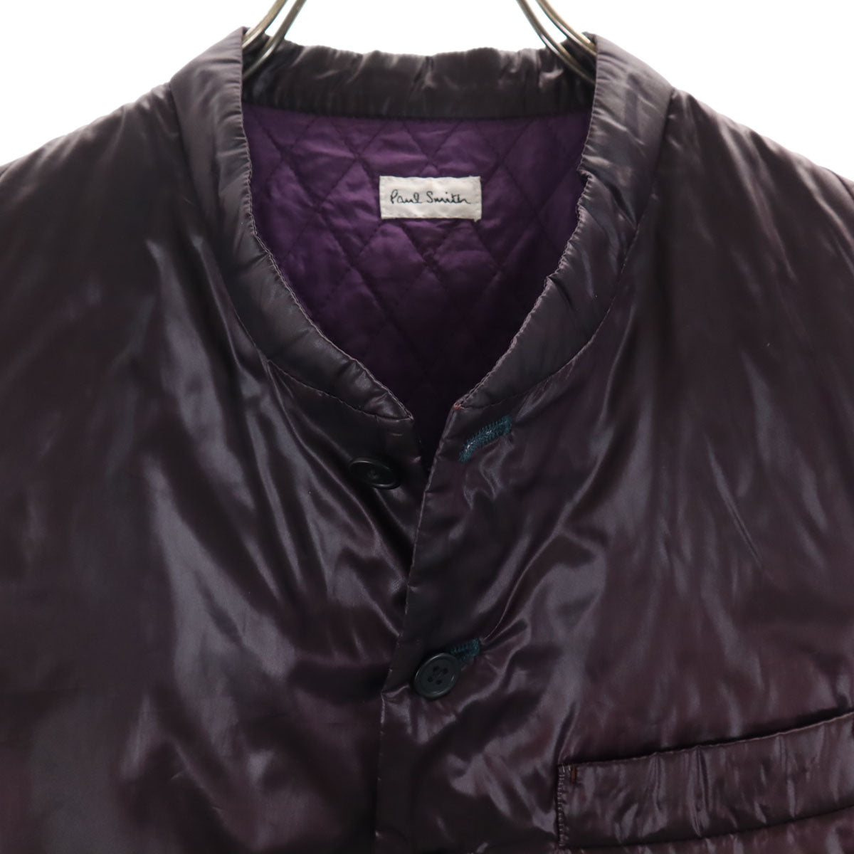 Paul Smith ポールスミス ジレ 中綿ベスト L 赤紫 メンズ