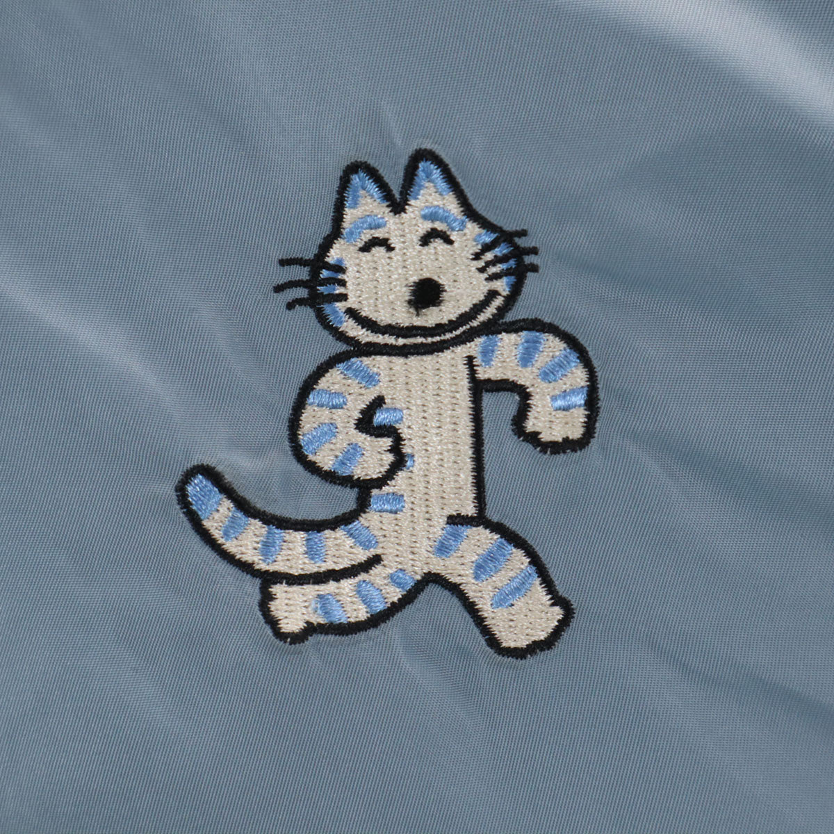 graniph グラニフ 11ぴきのねこ コラボ バック刺繍 ボンバー ジャケット S ブルーグレー ユニセックス メンズ