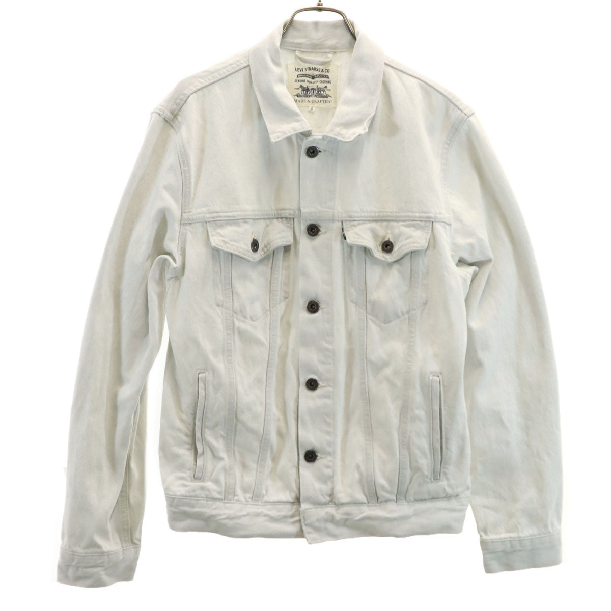 Levi's リーバイス ビッグE デニムジャケット S ホワイト系 ジージャン メンズ
