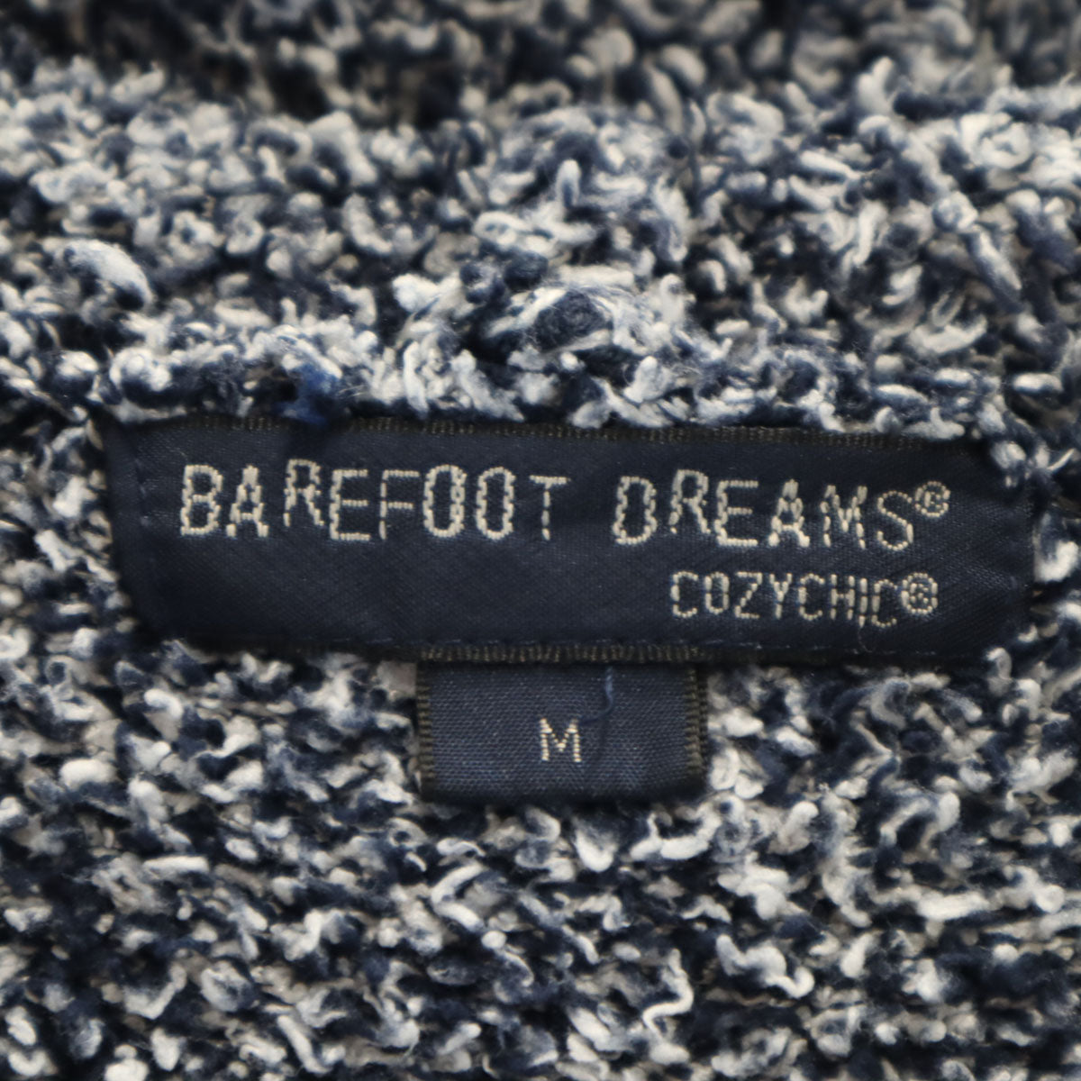 BAREFOOT DREAMS ベアフットドリームズ COZYCHIC 長袖 ジップパーカー M ネイビー ふわもこ メンズ