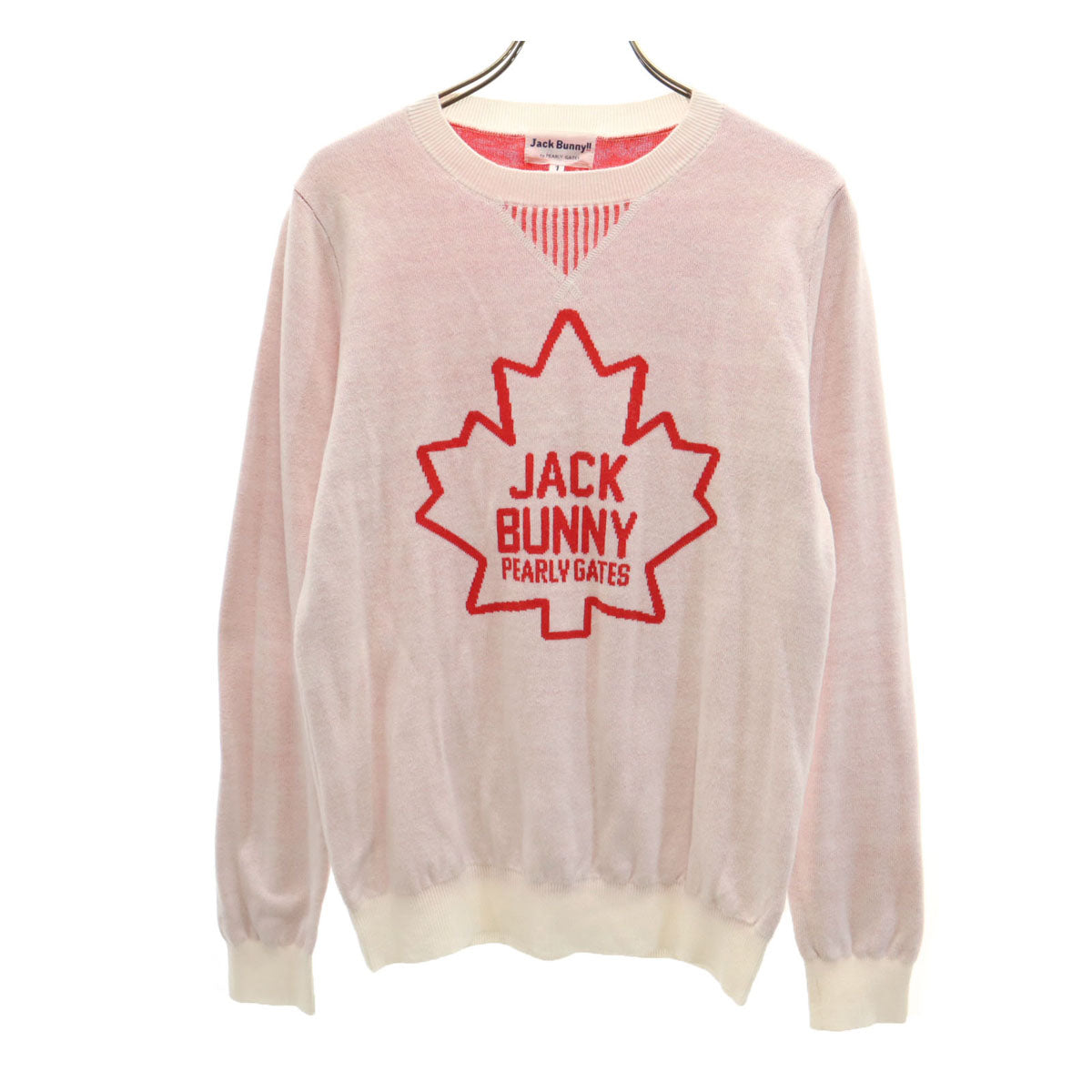 Jack Bunny!! by PEARLY GATES ジャックバニーバイパーリーゲイツ ゴルフ 長袖 ニット 1 ホワイト系 セーター レディース