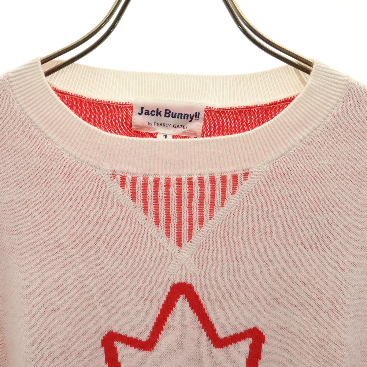 Jack Bunny!! by PEARLY GATES ジャックバニーバイパーリーゲイツ ゴルフ 長袖 ニット 1 ホワイト系 セーター レディース