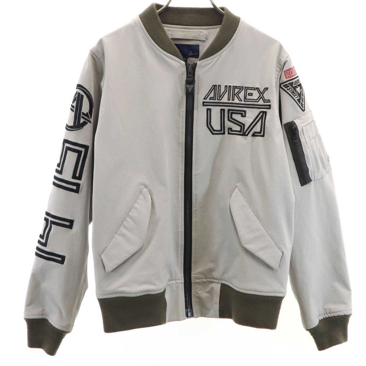 AVIREX アヴィレックス MA-1 ジャケット L グレー メンズ