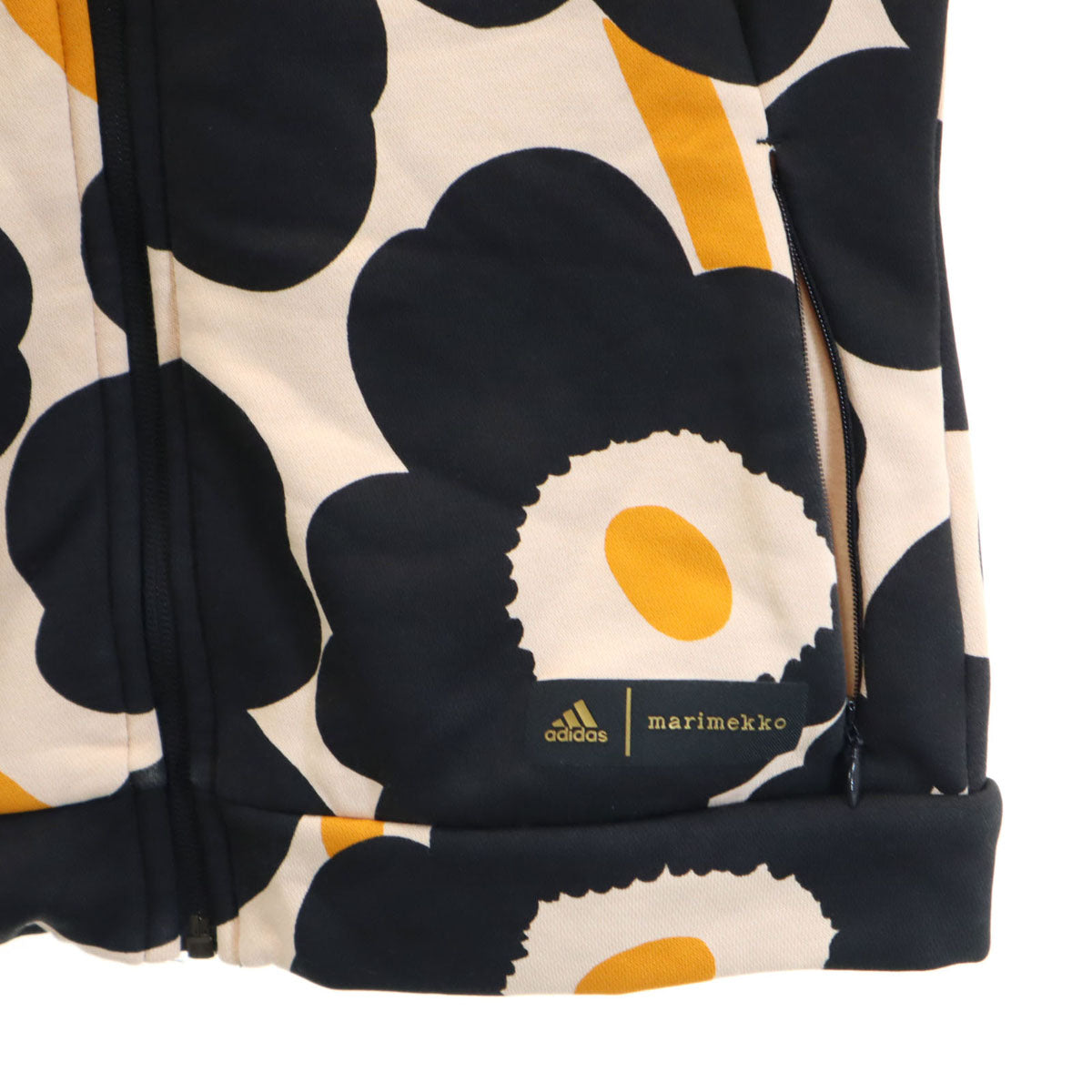 adidas アディダス MARIMEKKO マリメッコ コラボ スウェット ジップパーカー 上下 セットアップ M 黒系 レディース