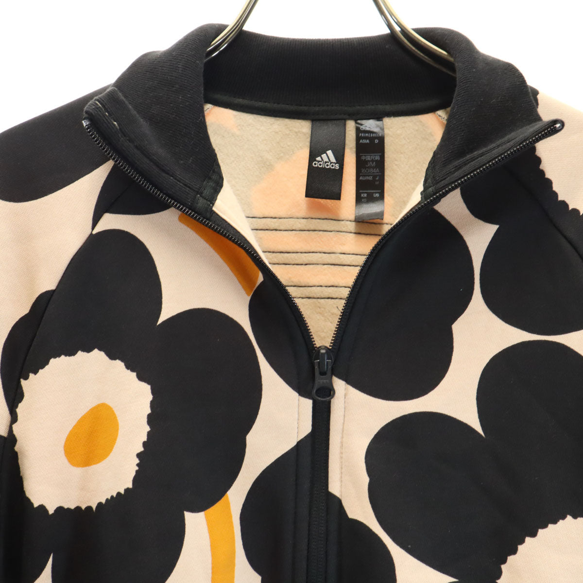 adidas アディダス MARIMEKKO マリメッコ コラボ スウェット ジップパーカー 上下 セットアップ M 黒系 レディース