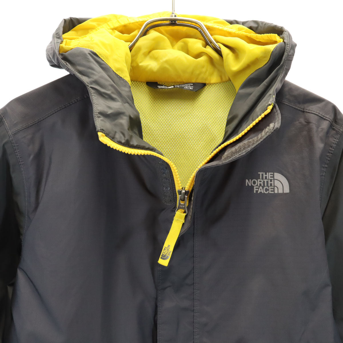 THE NORTH FACE ノースフェイス アウトドア ナイロンジャケット L チャコールグレー CA#30516 裏メッシュ キッズ
