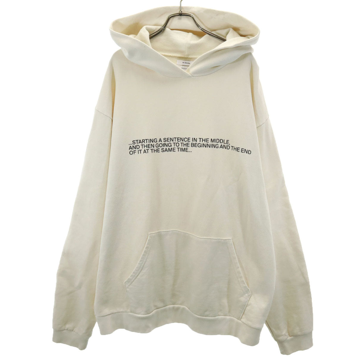 Mr.Saturday ミスターサタデー USA製 タトラス 長袖 スウェットパーカー L オフホワイト メンズ