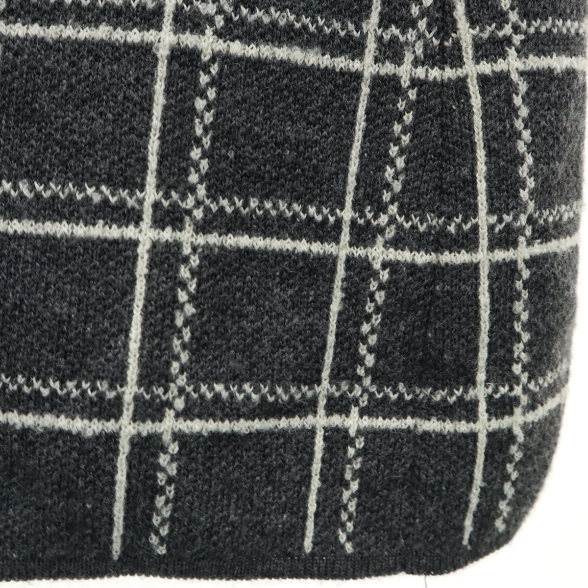 FOXEY フォクシー ウール 長袖 切替 ワンピース 38 グレー系 レディース