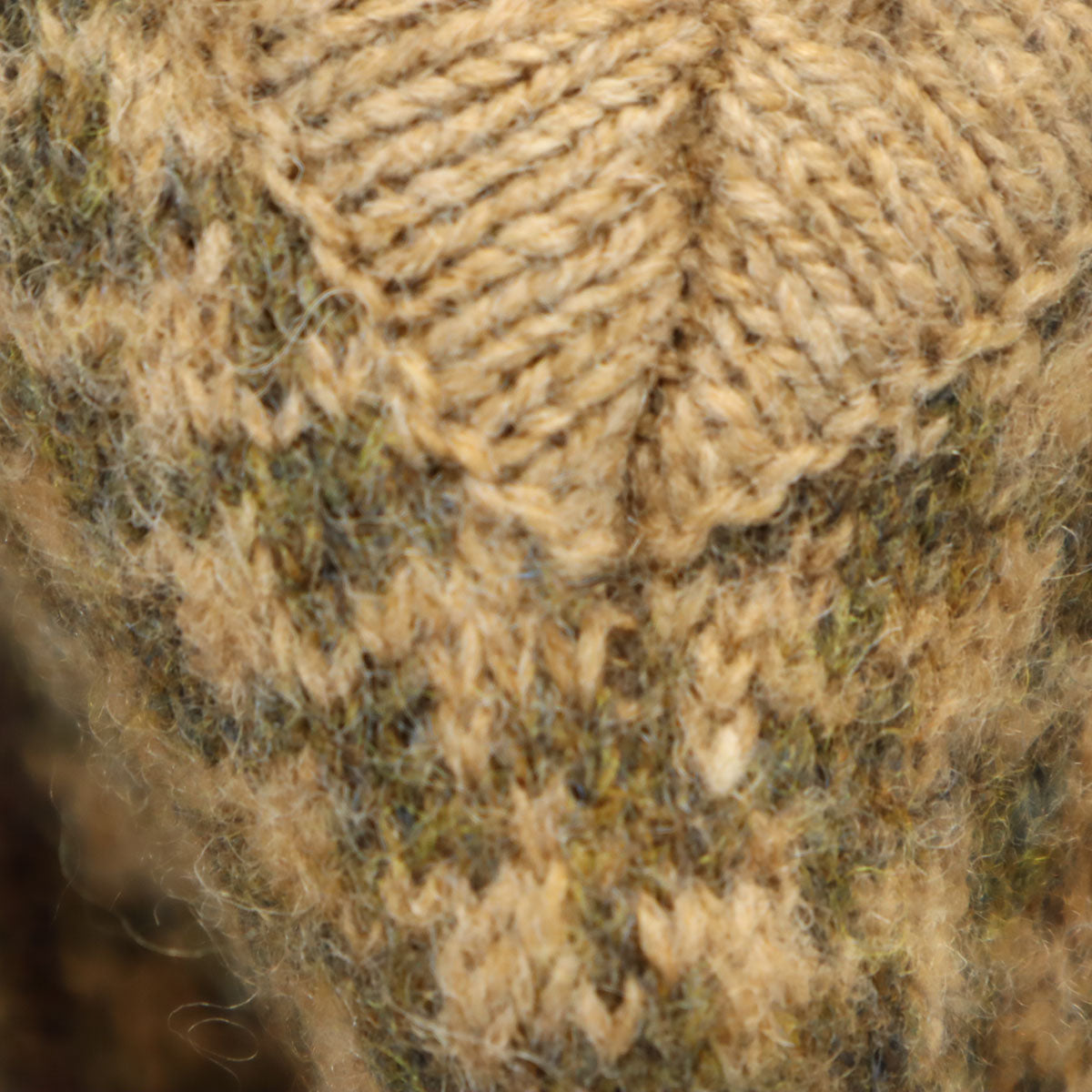 Brooks Brothers ブルックスブラザーズ 90s ウール オールド 総柄 長袖 Vネック セーター M ベージュ系 ニット メンズ