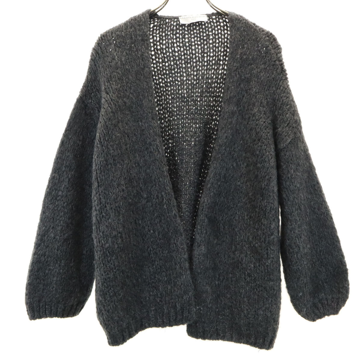 TRICOTS JEAN MARC トリコットジーンマルク フランス製 長袖 カーディガン チャコールグレー レディース