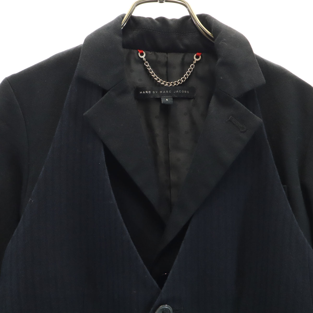 MARC BY MARC JACOBS マークバイマークジェイコブス 日本製 レイヤード テーラードジャケット 4 ネイビー レディース