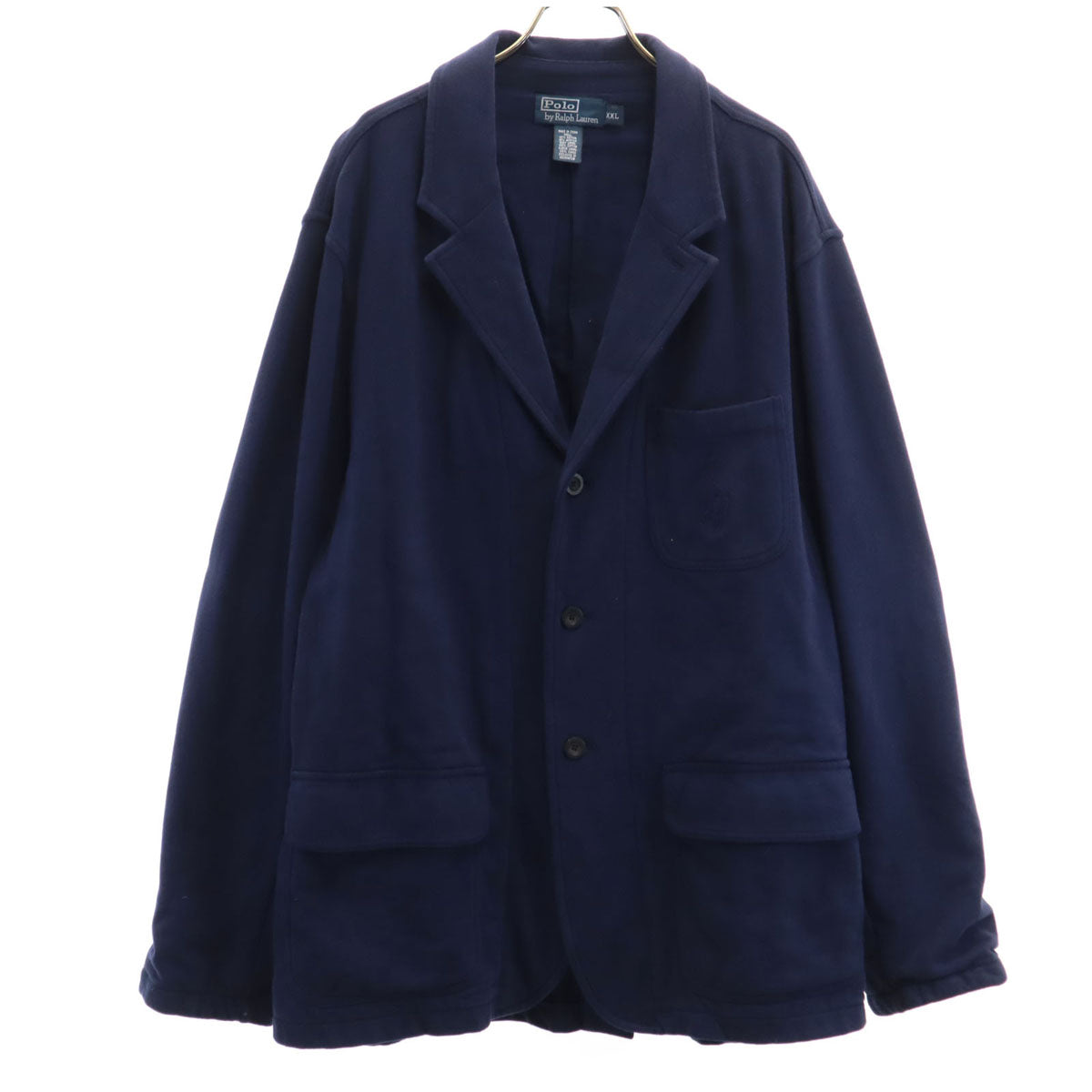 Polo by Ralph Lauren ポロバイラルフローレン ビッグポニー刺繍 スウェット テーラードジャケット XXL ネイビー メンズ