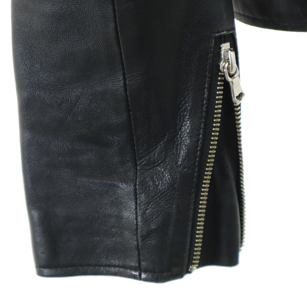 green label relaxing グリーンレーベルリラクシング レザー ダブルライダースジャケット 40 黒 レディース