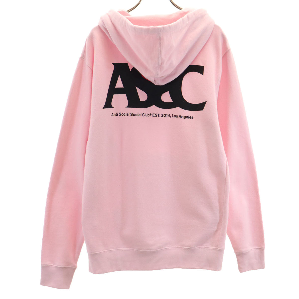 ANTI SOCIAL SOCIAL CLUB アンチソーシャルソーシャルクラブ USA製 長袖 スウェットパーカー S ピンク メンズ
