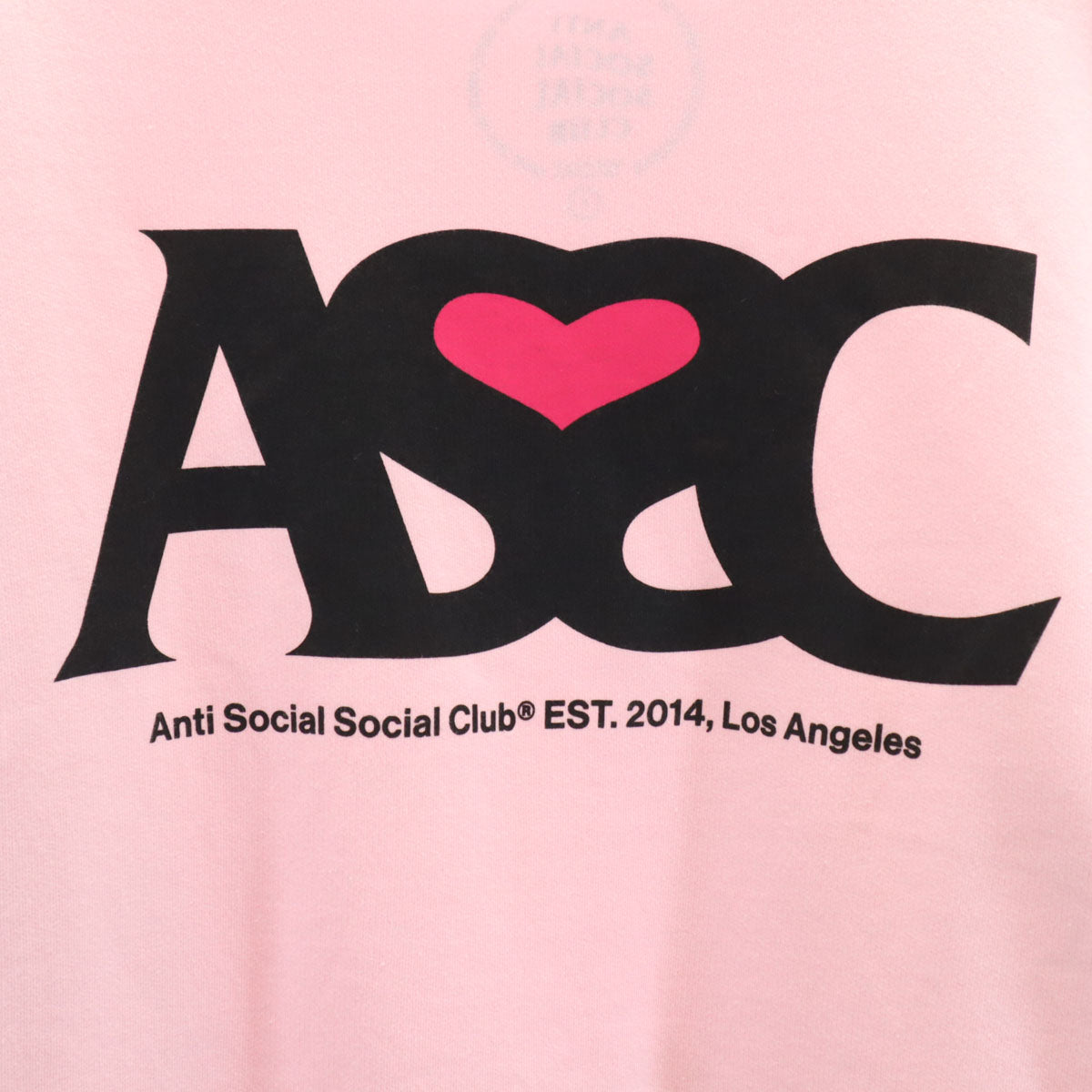 ANTI SOCIAL SOCIAL CLUB アンチソーシャルソーシャルクラブ USA製 長袖 スウェットパーカー S ピンク メンズ