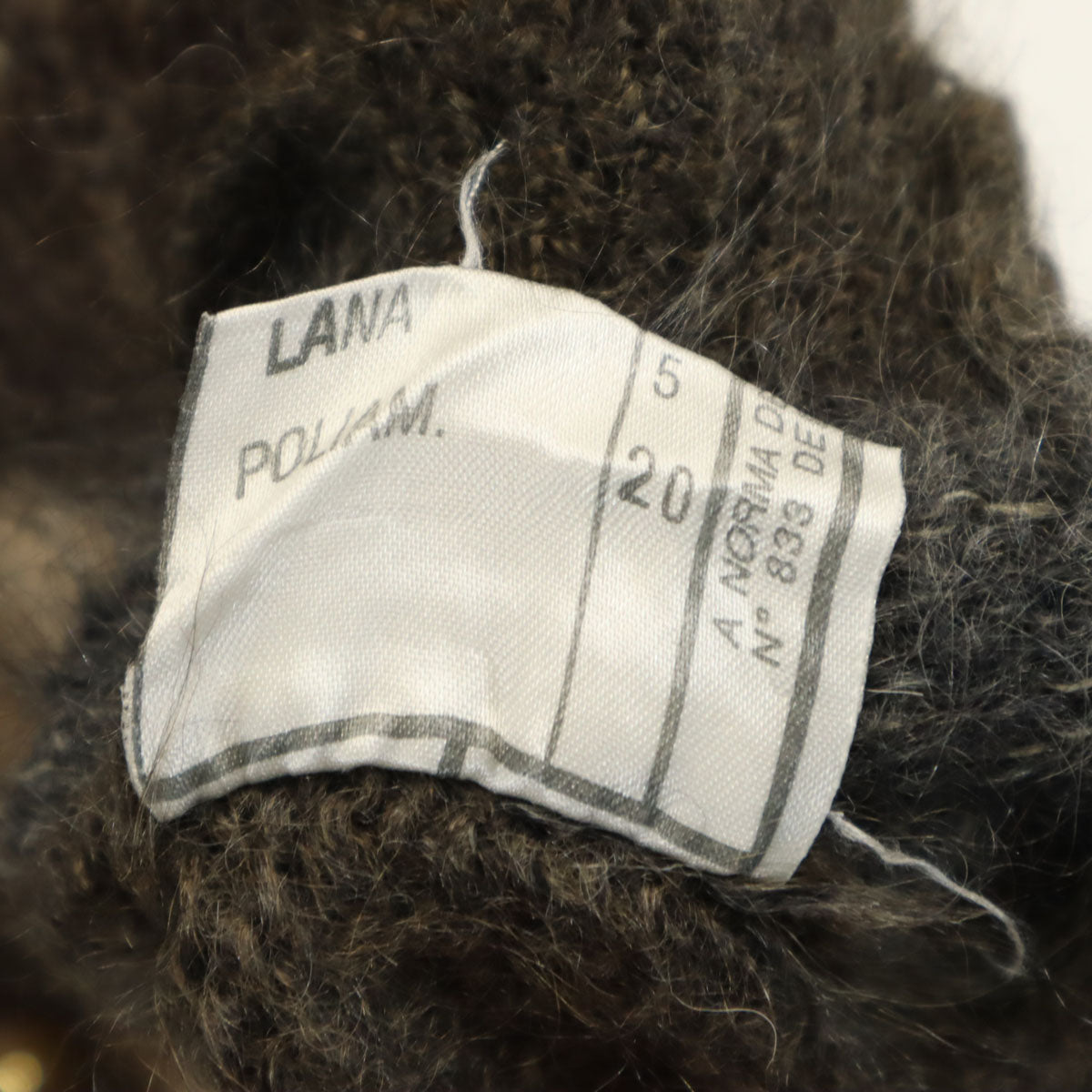 80s イタリア製 ヴィンテージ 長袖 ニットカーディガン ブラウン レディース