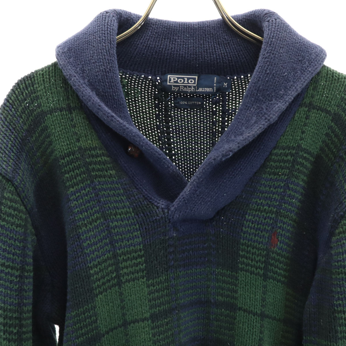 Polo by Ralph Lauren ポロバイラルフローレン 長袖 ニット ポロシャツ M ネイビー系 メンズ