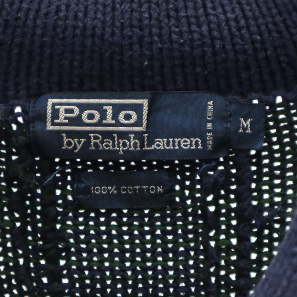 Polo by Ralph Lauren ポロバイラルフローレン 長袖 ニット ポロシャツ M ネイビー系 メンズ