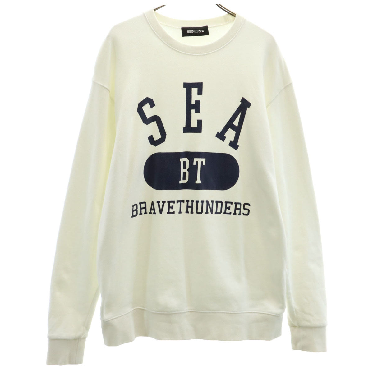 WIND AND SEA ウィンドアンドシー 川崎ブレイブサンダース 長袖 トレーナー L オフホワイト メンズ