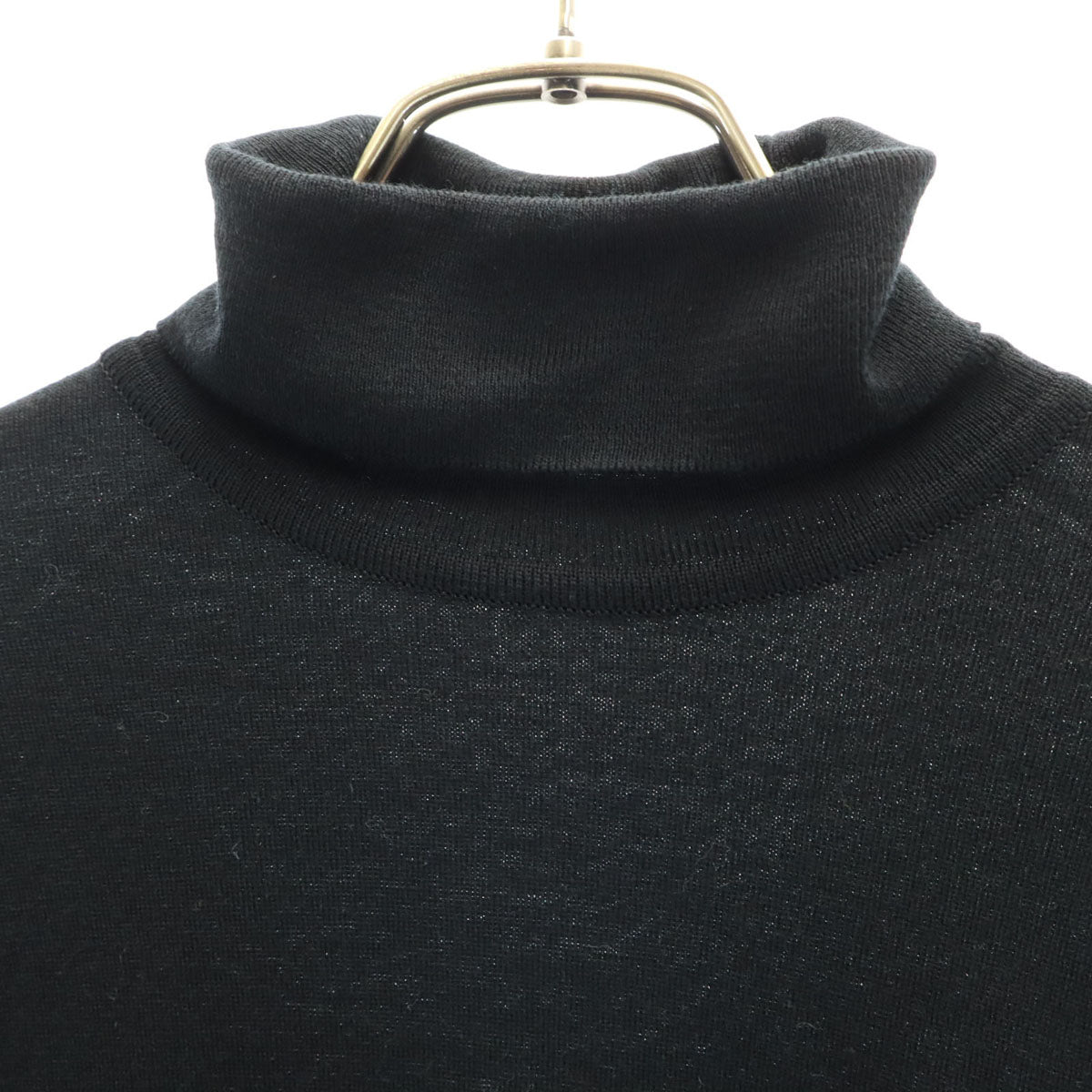 JOHN SMEDLEY ジョンスメドレー イギリス製 長袖 タートルネック セーター ブラック ニット メンズ