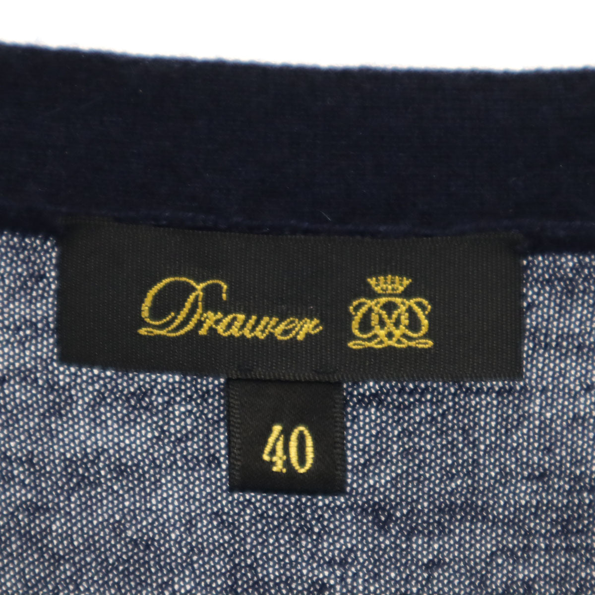 Drawer ドゥロワー カシミヤシルクブレンド 長袖 Vネック ニットカーディガン 40 ネイビー ユナイテッドアローズ レディース