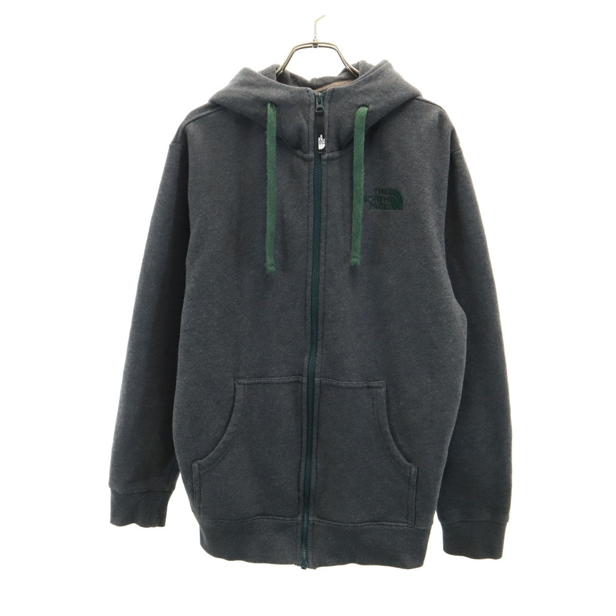 THE NORTH FACE ノースフェイス 長袖 リアビュー フルジップ フーディ ジップパーカー M ダークグレー アウトドア NT11530 裏起毛 メンズ