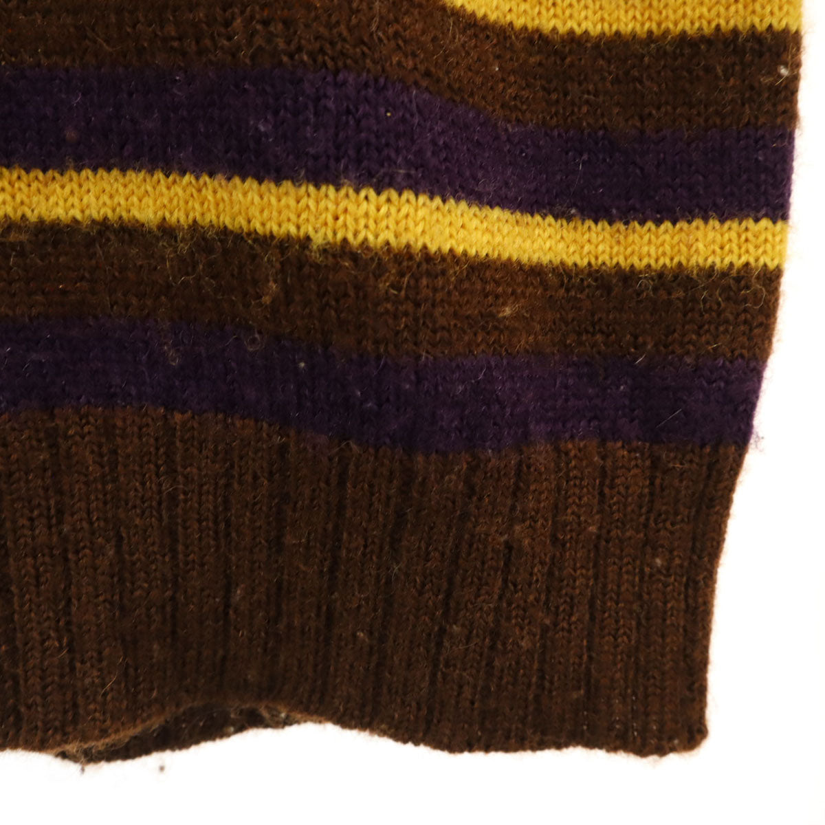 HYSTERIC GLAMOUR ヒステリックグラマー ウール 100% ボーダー柄 長袖 セーター S ブラウン系 ニット メンズ