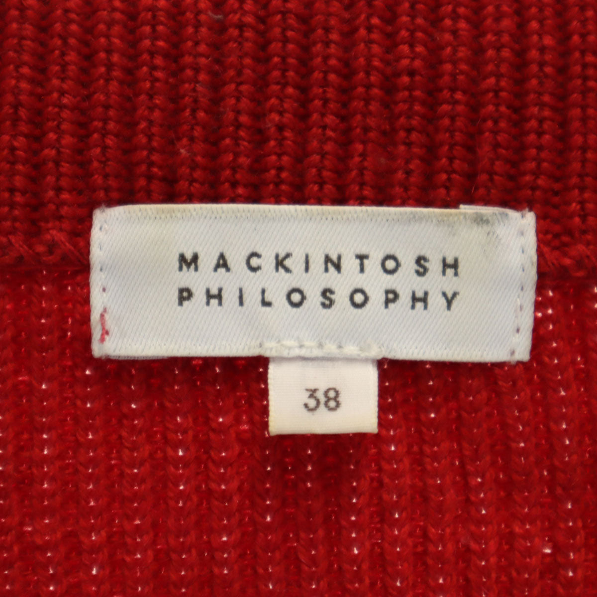 MACKINTOSH PHILOSOPHY マッキントッシュフィロソフィー ウールブレンド 長袖 セーター 38 レッド 三陽商会 ニット レディース
