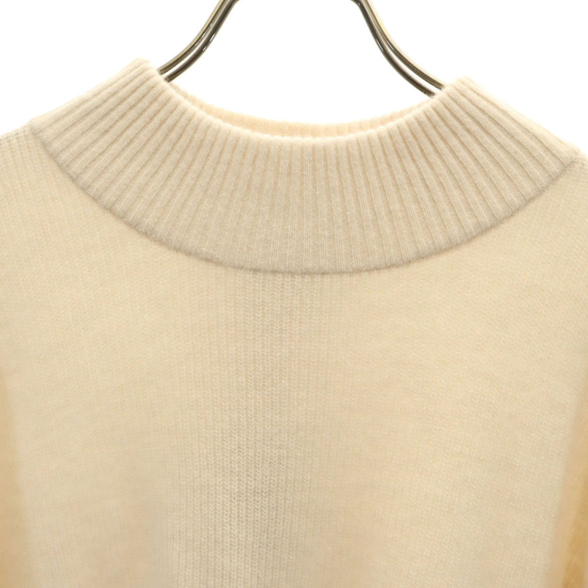 BLUE LABEL ブルーレーベル ウールブレンド 長袖 バックレースアップ セーター 38 アイボリー ニット 三陽商会 レディース