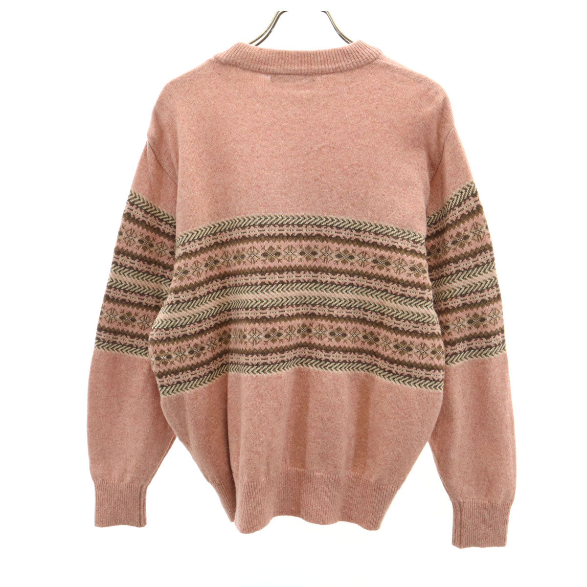 Christian Dior SPORTS クリスチャンディオールスポーツ 90s オールド ノルディック柄 長袖 セーター L ピンク ニット レディース