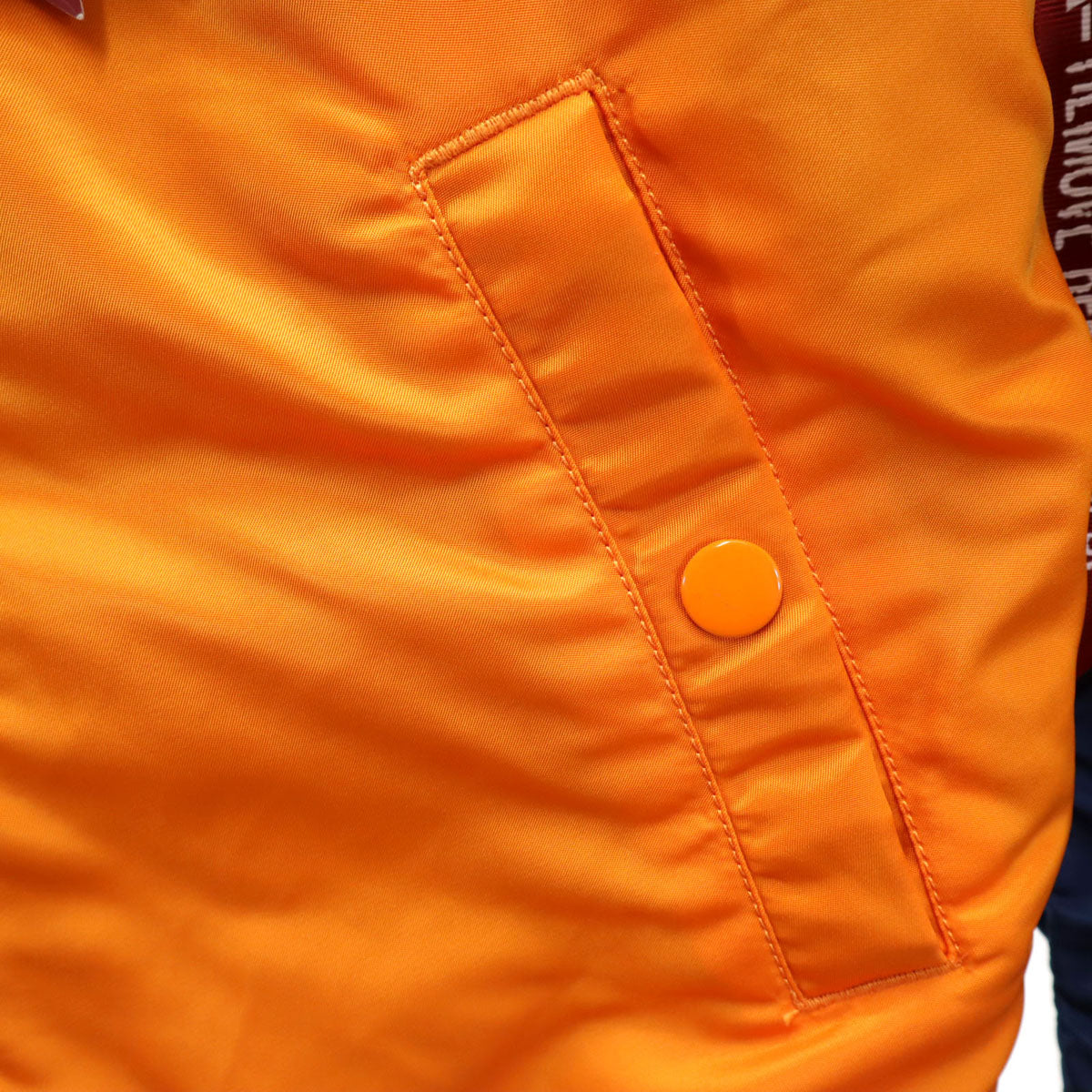 未使用 ALPHA アルファ ANTI SOCIAL SOCIAL CLUB アンチソーシャルソーシャルクラブ コラボ バックロゴ L-2B フライトジャケット XS オレンジ リバーシブル メンズ