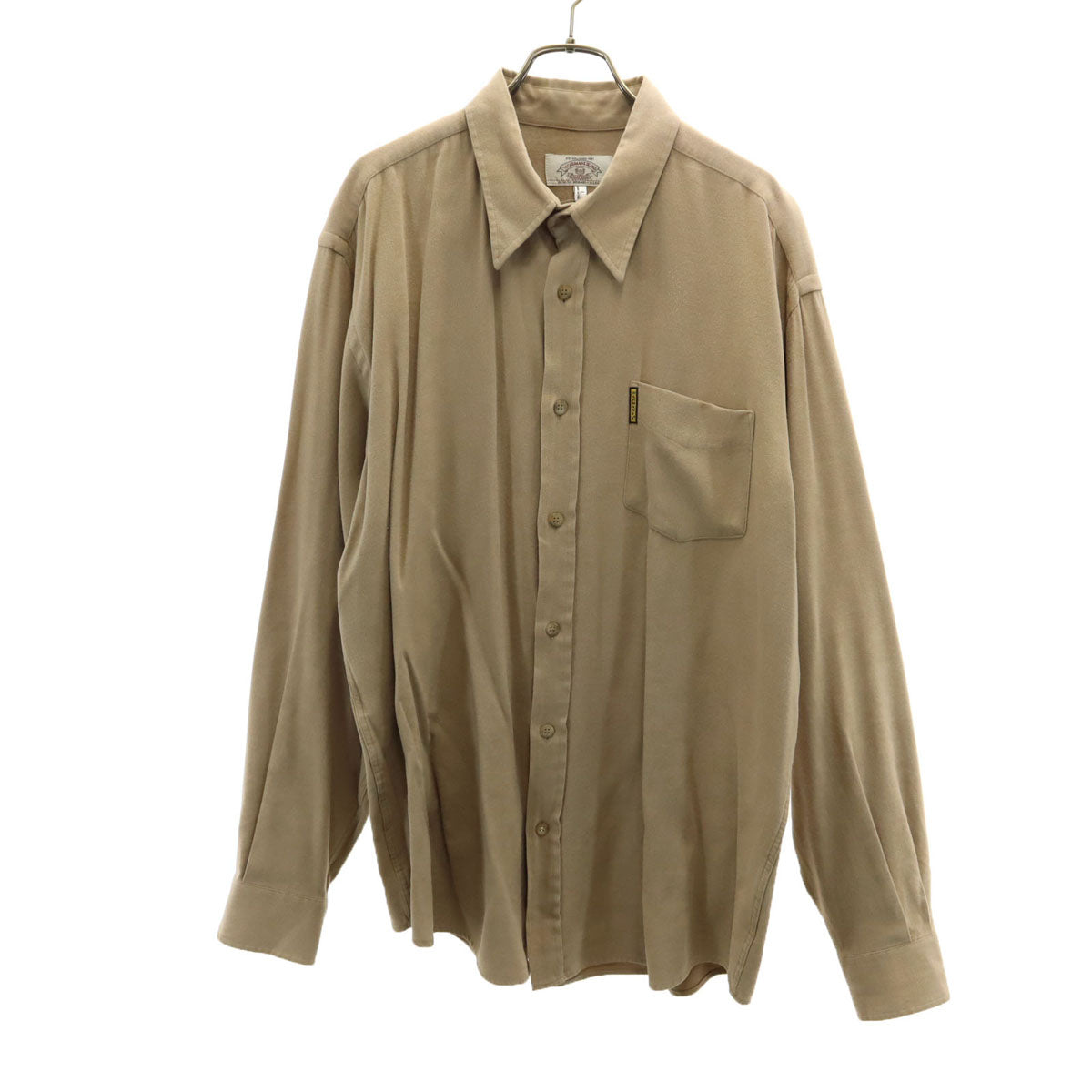 ARMANI JEANS アルマーニジーンズ 90s イタリア製 オールド 長袖 ネルシャツ L ベージュ メンズ