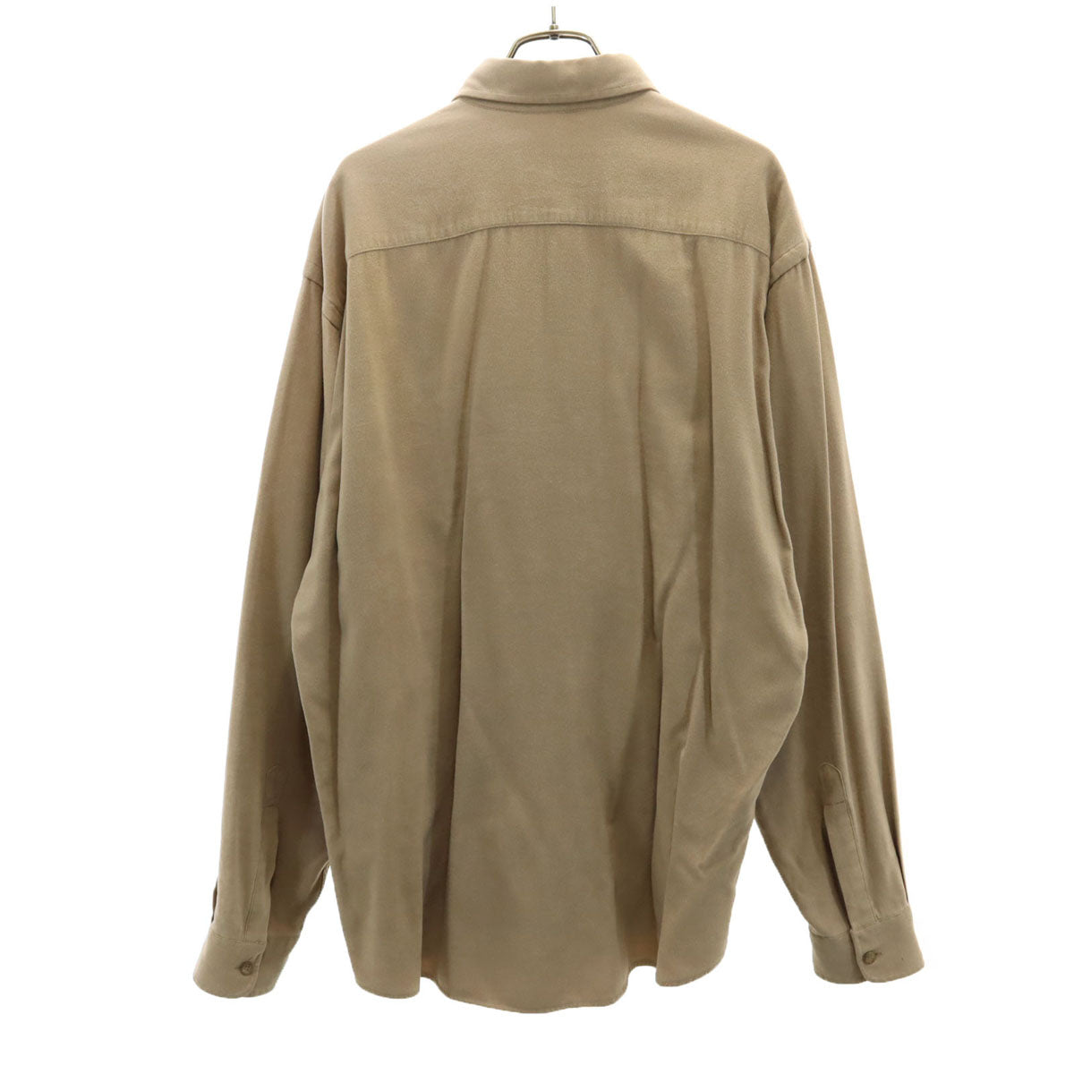 ARMANI JEANS アルマーニジーンズ 90s イタリア製 オールド 長袖 ネルシャツ L ベージュ メンズ