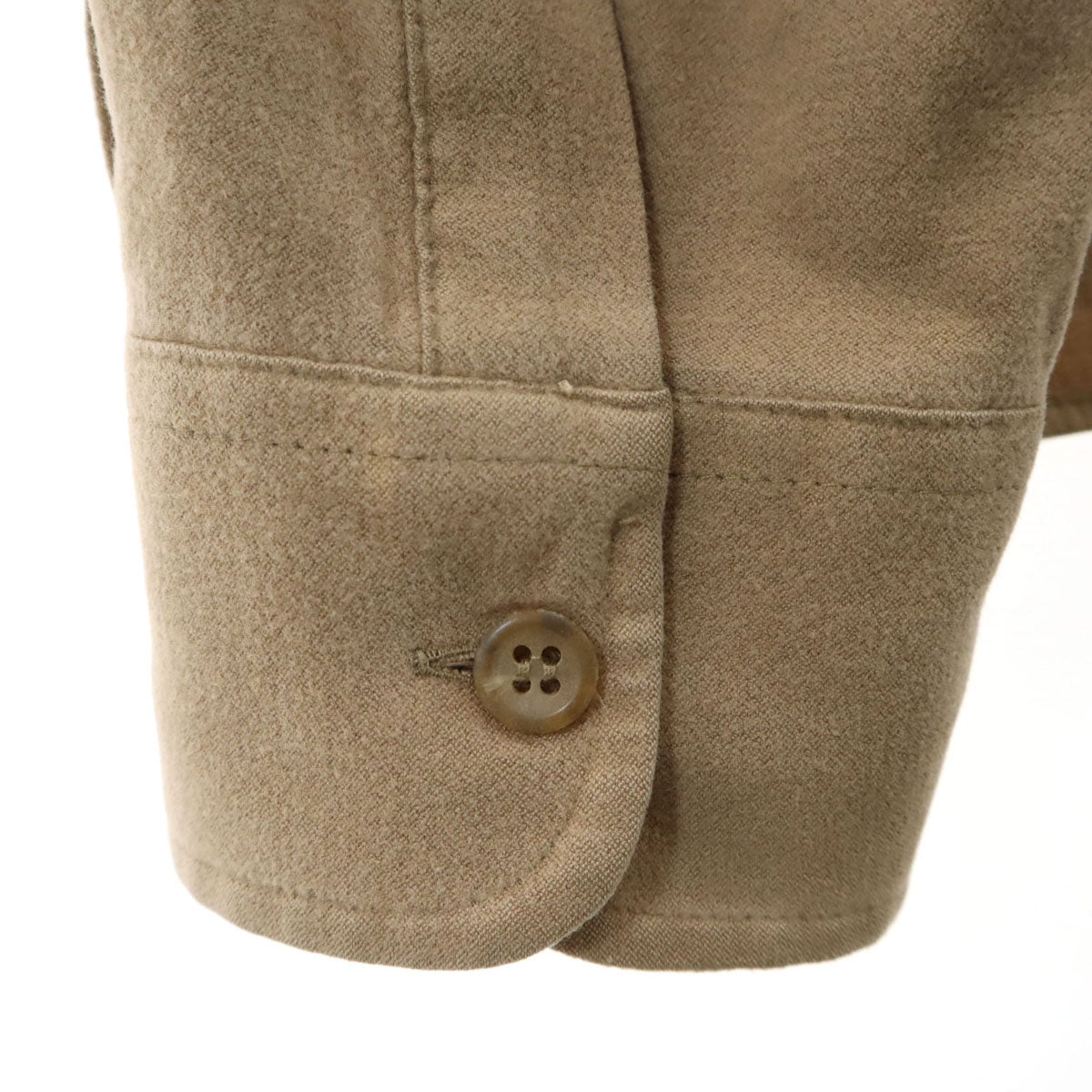 ARMANI JEANS アルマーニジーンズ 90s イタリア製 オールド 長袖 ネルシャツ L ベージュ メンズ