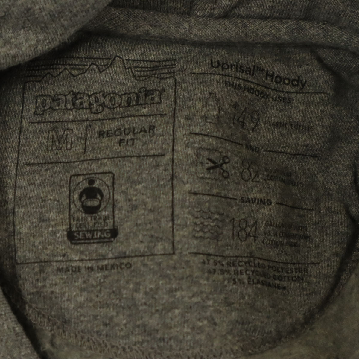 patagonia パタゴニア 長袖 アップライザル スウェットパーカー M グレー 39539SP20 アウトドア 裏起毛 メンズ