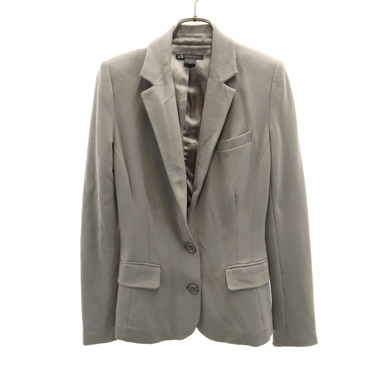 ARMANI EXCHANGE アルマーニエクスチェンジ テーラードジャケット XS グレー ストレッチ レディース