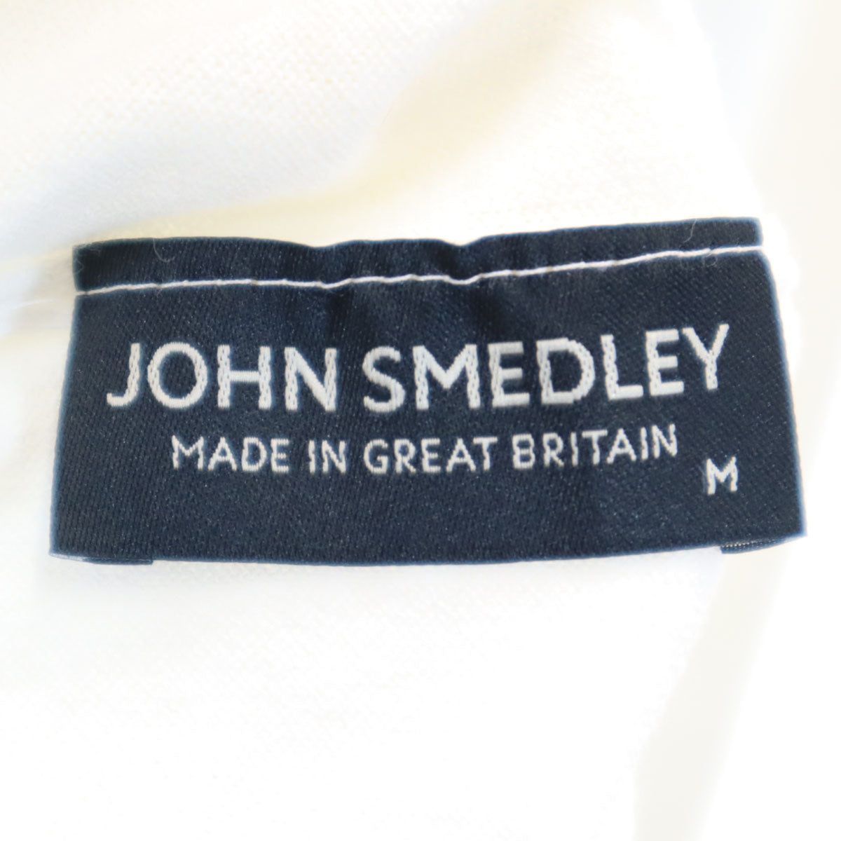 JOHN SMEDLEY ジョンスメドレー イギリス製 長袖 タートル セーター M ホワイト系 ニット メンズ