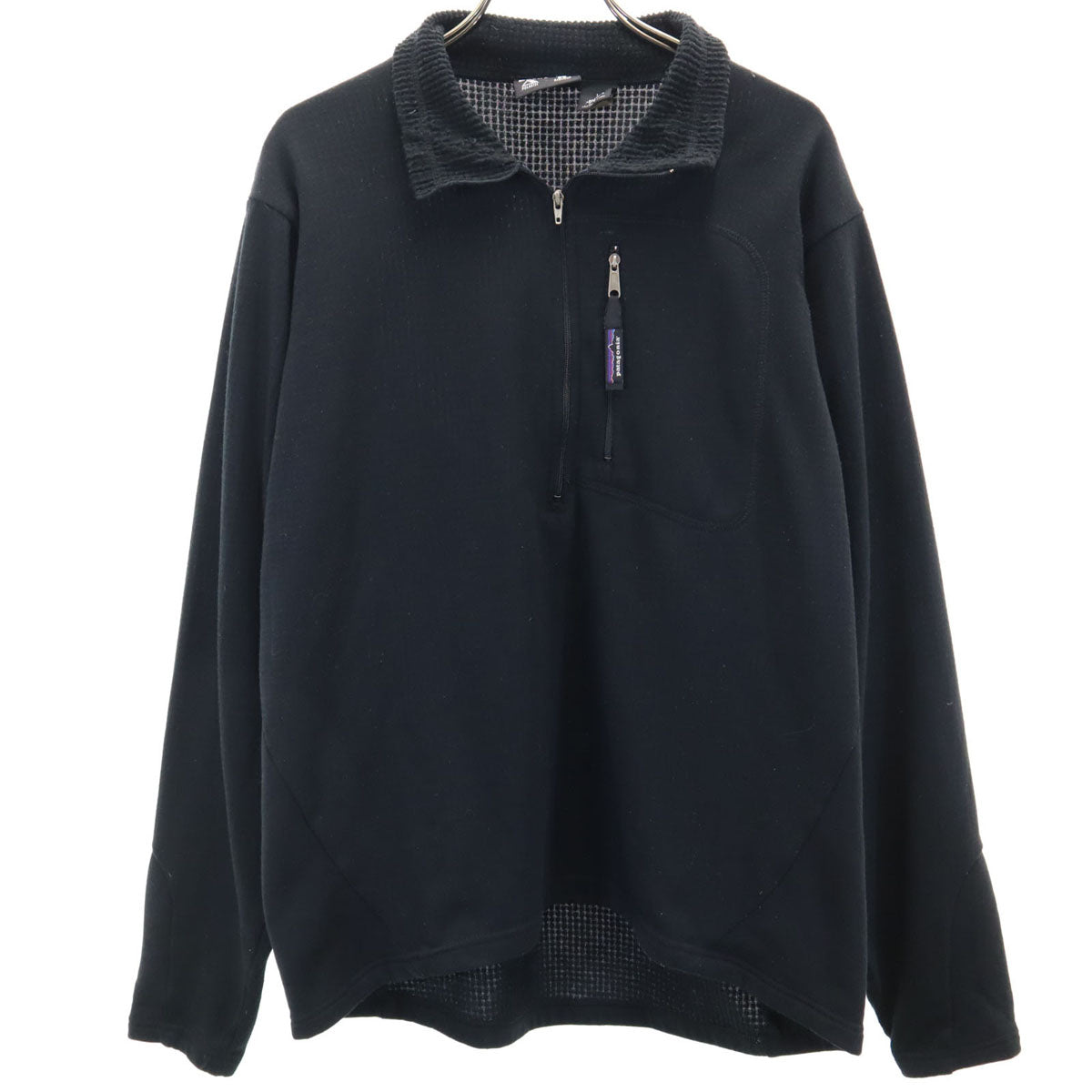 patagonia パタゴニア アウトドア USA製 オールド 長袖 ハーフジップ トレーナー M ブラック系 RN51184 メンズ