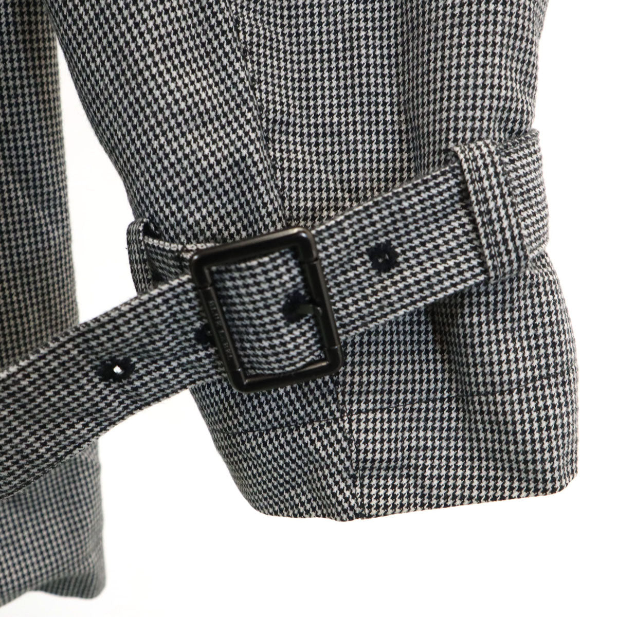 BURBERRY BLUE LABEL バーバリーブルーレーベル 千鳥柄 ステンカラーコート L グレー 三陽商会 メンズ