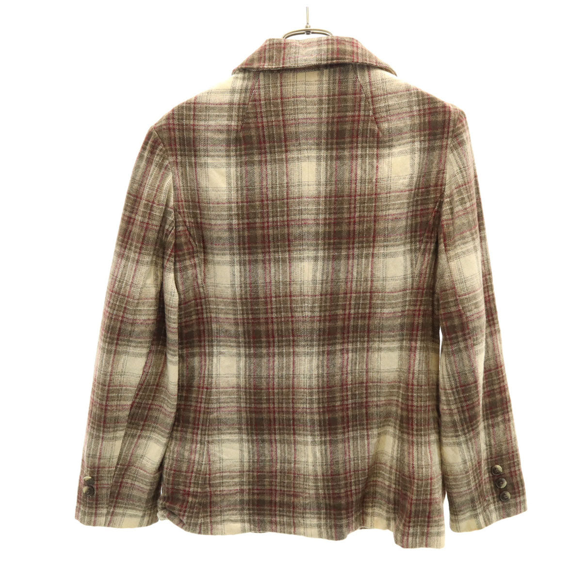 PENDLETON ペンドルトン 70s USA製 ウール ヴィンテージ チェック柄 テーラードジャケット 12 ベージュ系 レディース