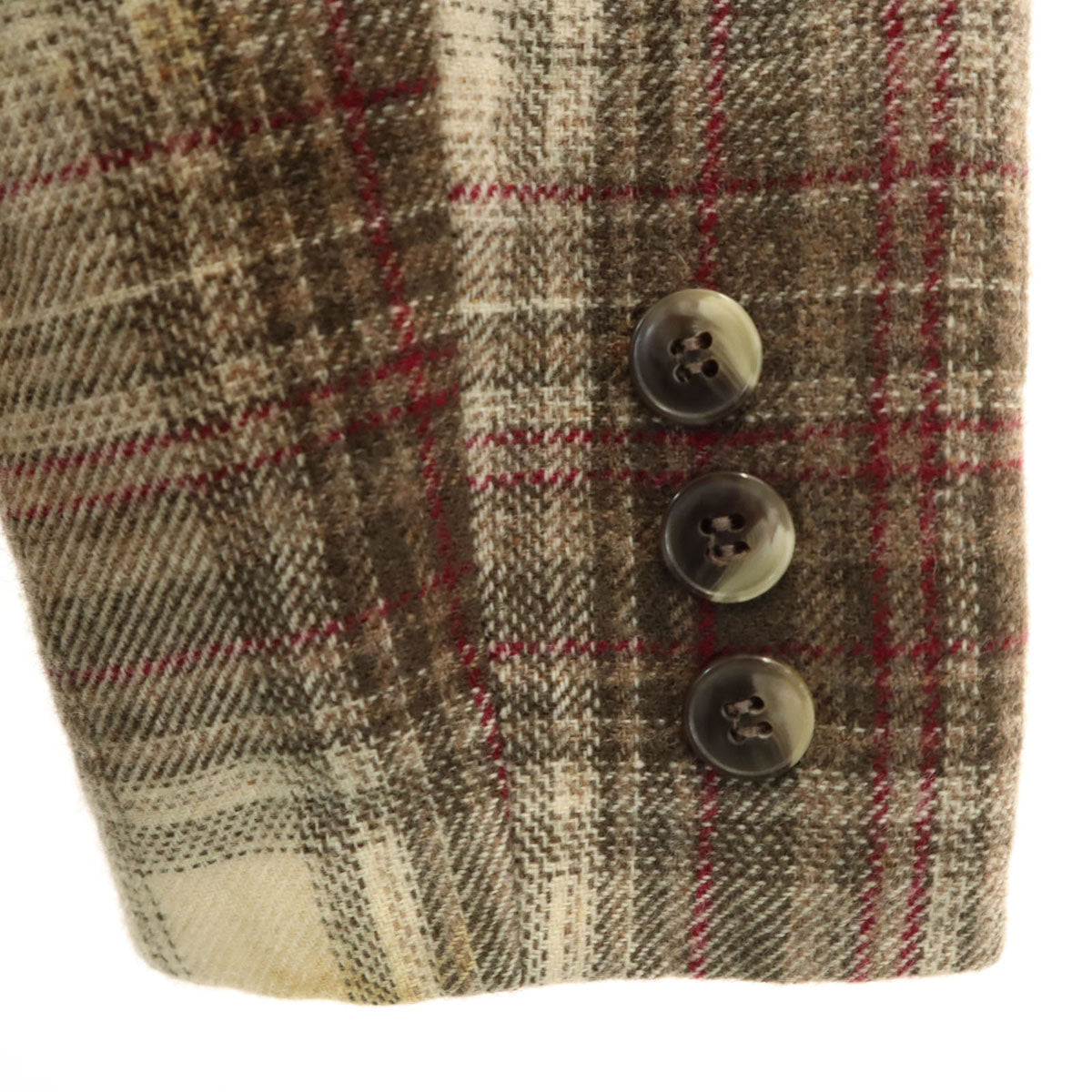 PENDLETON ペンドルトン 70s USA製 ウール ヴィンテージ チェック柄 テーラードジャケット 12 ベージュ系 レディース