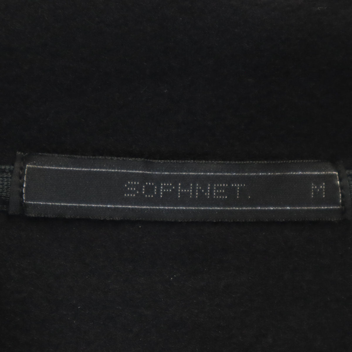 SOPHNET. ソフネット 日本製 長袖 ハーフジップ カットソー M ブラック メンズ