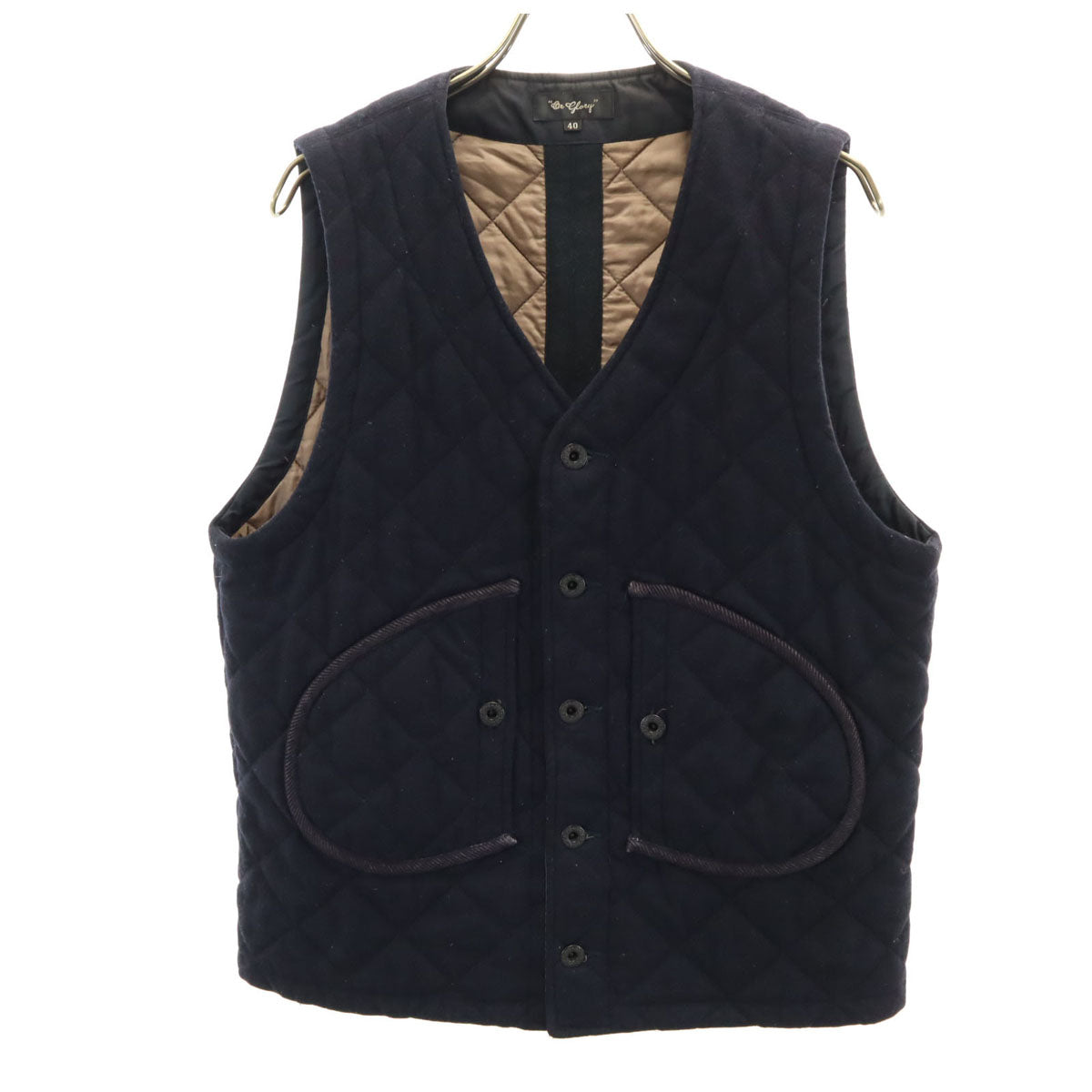 or Glory オアグローリー 日本製 ベスト 40 ブラック メンズ