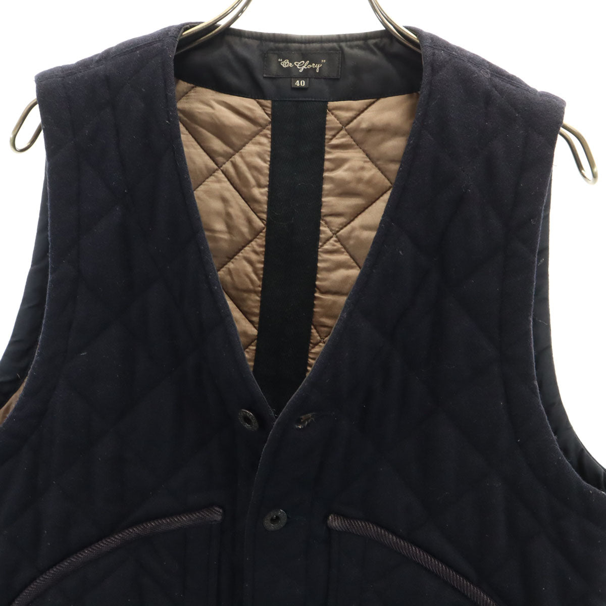 or Glory オアグローリー 日本製 ベスト 40 ブラック メンズ
